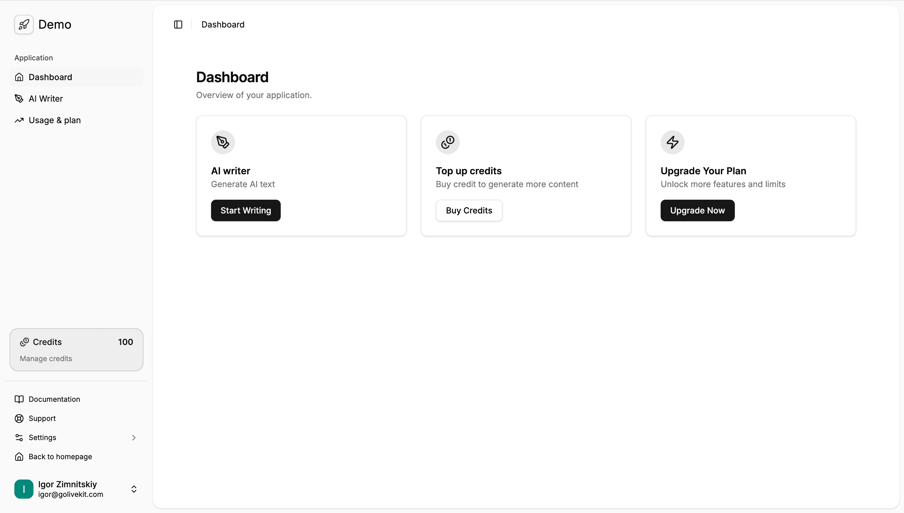 Dashboard Overview